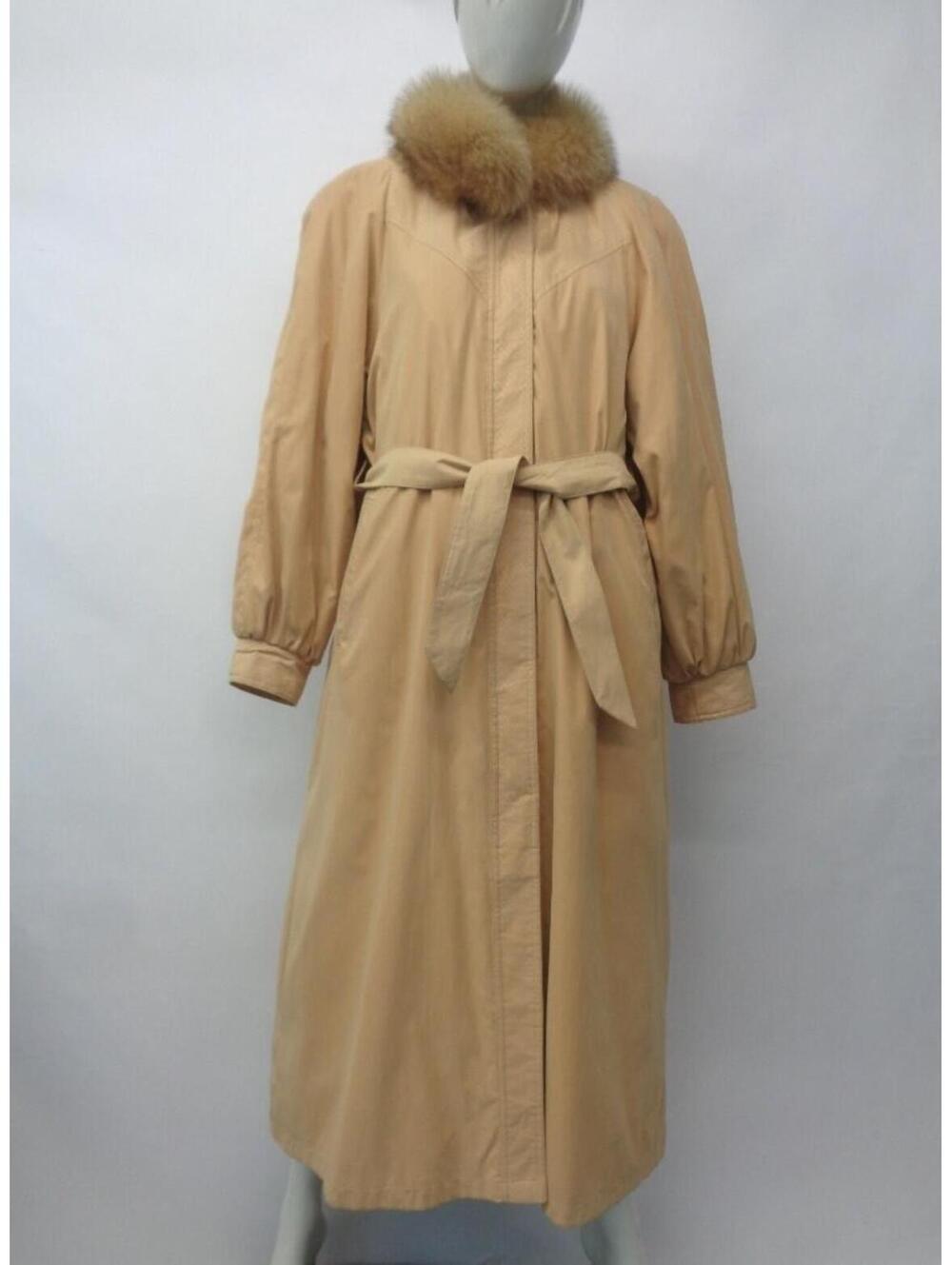 Showroom New Sheared Rabbit Fur Lined Raincoat Coat Jacket Women Woman Size 6 S